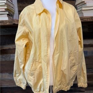 VINTAGE Haband Pale Yellow Lightweight Jacket with Mesh Lining